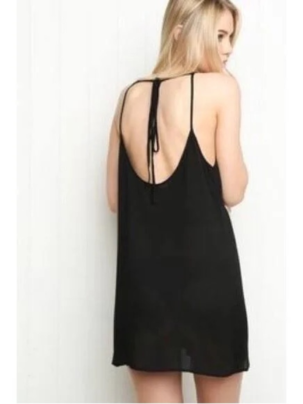 Brandy Melville John Galt Black Sheer Slip Dress Mini Dress one size